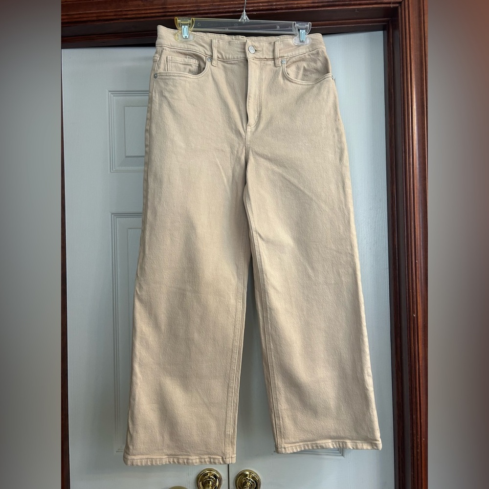 Loft Made and Loved Wide Flare Leg Crop Jeans